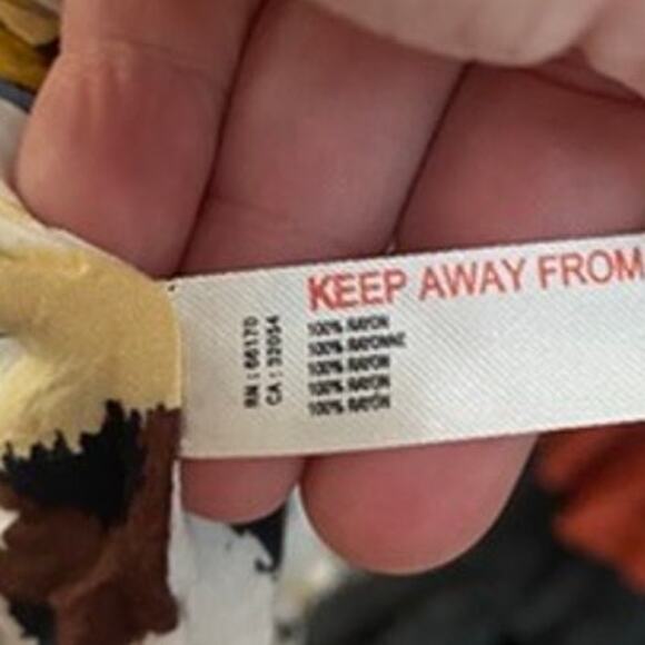 Anthropologie Printed Stappy Beaded Neck Tie Oversized Beach Mini Coverup Dress - Picture 10 of 14